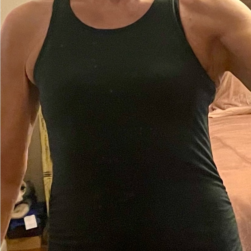 Michael Stars Dress racerback dark green t-shirt material size small